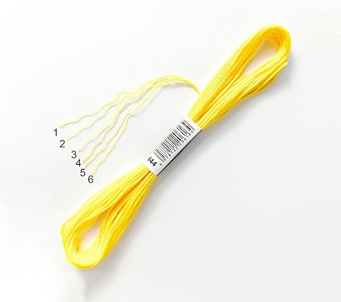 24 Colors Embroidery Thread Set with DMC Codes - 8m Each Skein, Premium Cotton Sewing Floss for Cross Stitch & Needlecraft
