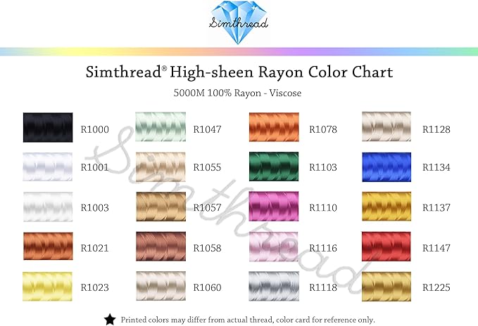 Simthread Rayon Embroidery Thread 5500 Yards, 40wt 100% Rayon Viscose for Commercial and Domestic Machines - Latte 1055