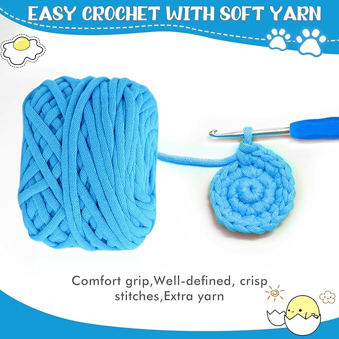 Wadukud Penguins Crochet Kit for Beginners, DIY Crochet Kit for Adults, Crochet Starter Kit with Step-by-Step Video Tutorials for Holiday Gift Easter Basket Stuffers Craft Gifts for Teen Girls Kids