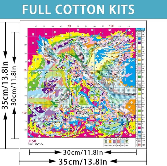 wolf rose stamped cross stitch kits for beginner, diy needlepoint counted cross stitch embroidery kits for adults 11ct dimensions counted cross stitch animals patterns arts craft kits