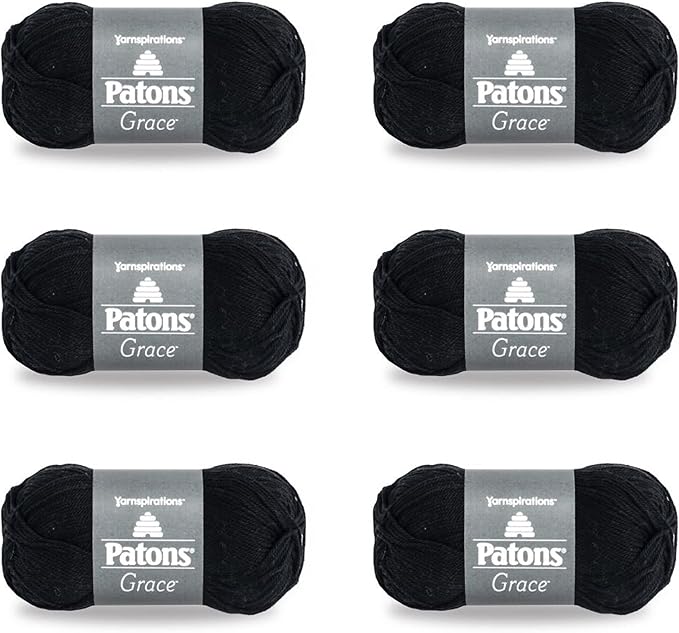 Patons Grace Night Yarn - 6 Pack of 1.75oz/50g - Cotton - 3 DK - 136 Yards - Knitting/Crochet