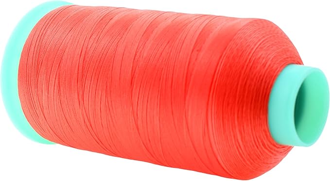 Mandala Crafts Size 46 210D T45 Bonded Nylon Thread - Coral 2843 YDs Tex 45 Heavy Duty Sewing Threads for Leather, Jeans, Weaving, Outdoor Marine Upholstery