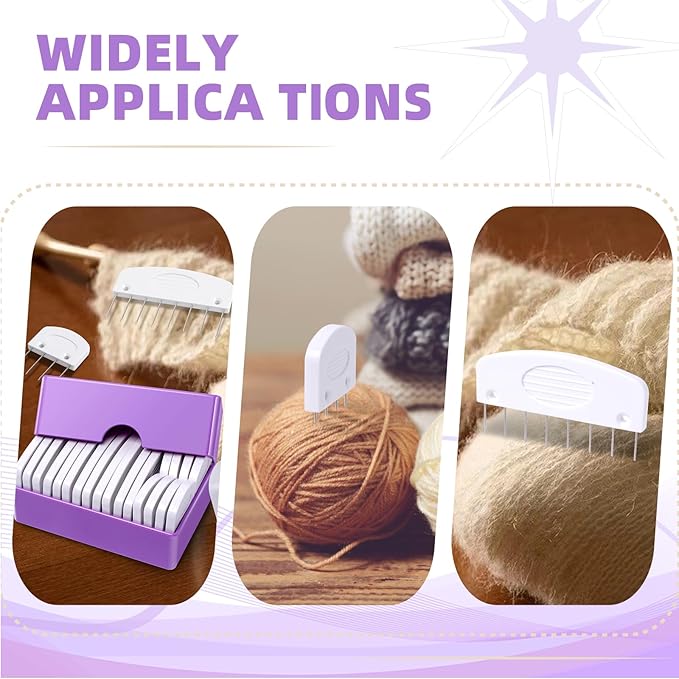 Opstin 20Pcs Knit Blocking Pins Kit, Knit Blockers Pins Kit, Knit Blocking Combs, Blocking Pins for Knitting & Crochet Projects, Knit Blocking Pins for Blocking Mats, Crochet Blocking Pins