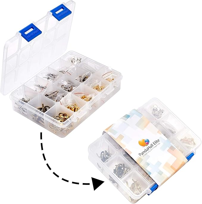 PH PandaHall 60 Sets Toggle Clasp, 15 Styles T-bar Closure Clasps IQ Toggle Clasps Flower Heart Clasps Fastener Hook Toggle Connectors TBar End Clasps for Necklace Bracelet Jewelry Making