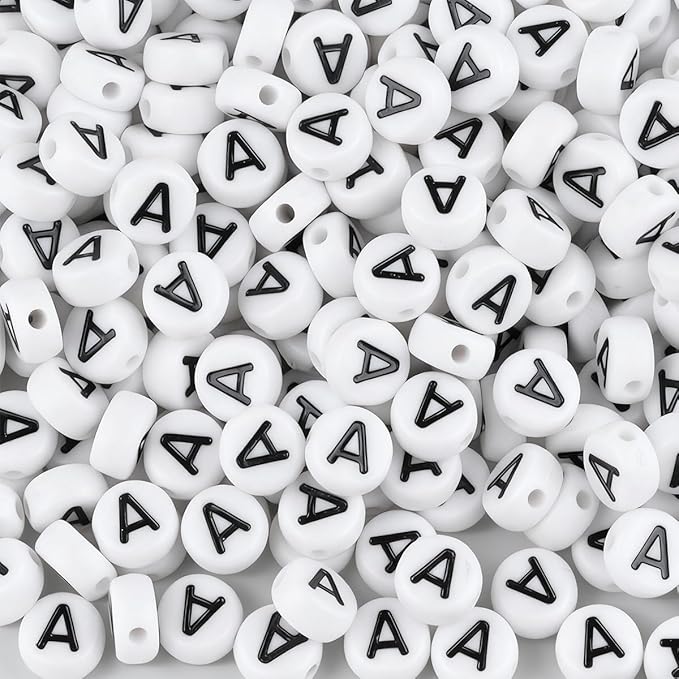 1500pcs Letter A Beads for Friendship Bracelets Making Kit, DIY Jewelry Making Supplies Alphabet Beads