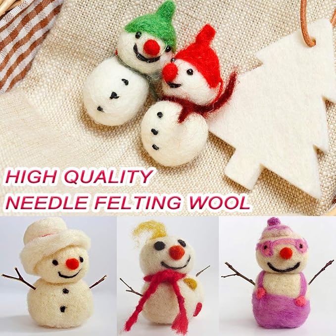 West Bay Needle Felting Kit 109 Pieces Set, Wool Roving 36 Colors with Complete Felt Tools and Storage Box Needle Felting Starter Kit for DIY Craft Animal Home Decoration Birthday Gift