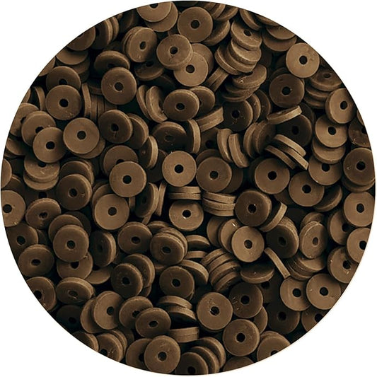 2000pcs Brown Clay Beads for Bracelets Making - Heishi Polymer Flat Disc Spacer Clay Bead for Jewelry Earring DIY Crafts 6mm