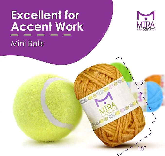 mira handcrafts crochet and knitting starter kit for colorful arts and crafts - 24 yarn skeins with 525 yards of multicolored thread, 2 hooks, 2 weaving needles - make amigurumi, scarves, and throws