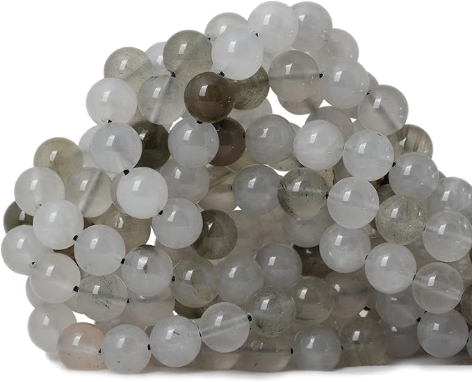 cheavian 35pcs 10mm natural light green ice quartzite crystal round loose beads for jewelry making 1 strand 15"
