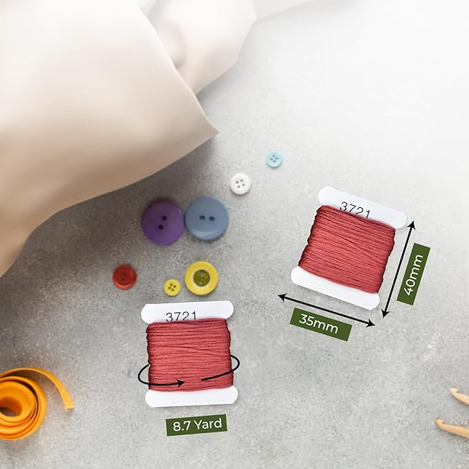 Embroidery Floss Kit and Refills - Cotton Threads - DMC Color Coding for Cross Stitch, String Crafts, Friendship Bracelets