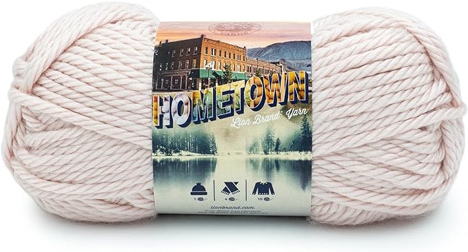 Lion Brand Yarn Hometown Yarn, Super-Bulky Yarn for Knitting, Crocheting, and Crafting, 1 Pack, Dillon Quartz