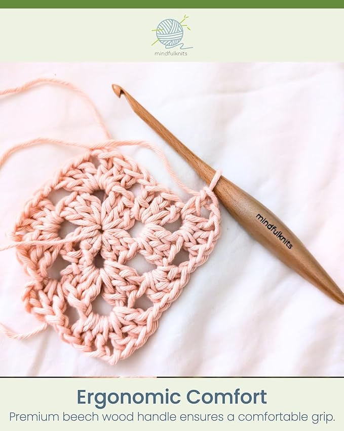 Limited Edition Golden Ergonomic Crochet Hook 5mm (H-8) - Comfortable Soft Grip Handle for Beginners & Experienced Crafters - Premium Quality