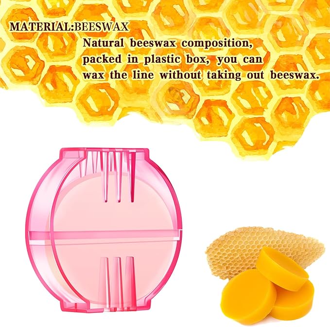 2 Pieces Beeswax Thread Conditioners Sewing Beeswax Strengthening Bees Wax Round Holders Red Conditioners Thread Wax Sewing Supplies for Quilt Making Strengthening Line