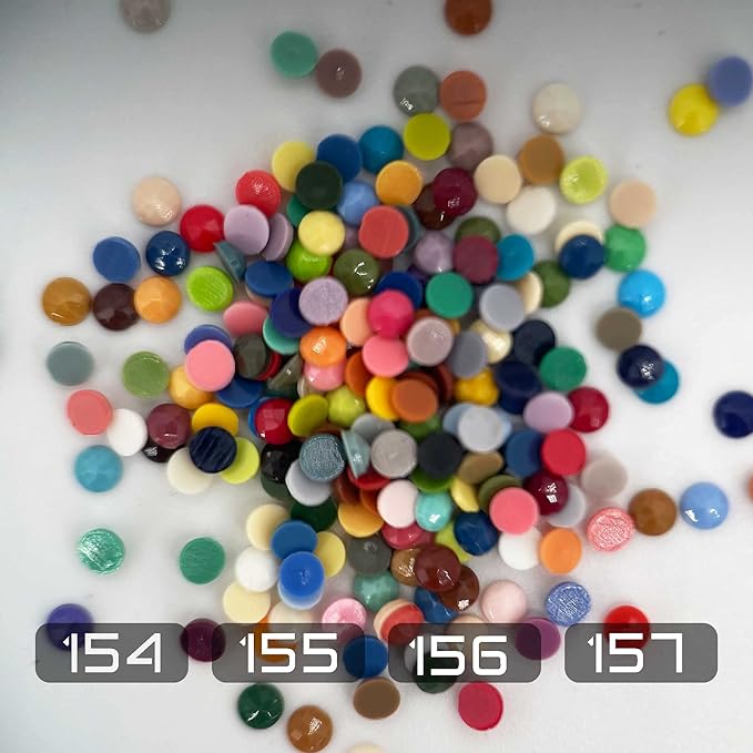 Carsilers Diamonds Painting Accessories,Replacement for Missing Round Drills 154 155 156 157,Rhinestone Resin Diamond Drill,4 Colors Beads Gems Stones,3500pcs per Color