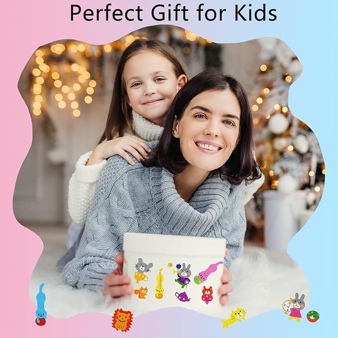 24 sheets(400+) animal 3d puffy stickers for toddlers kids, bulk preschool sticker sheets for reward, craft, scrapbooking