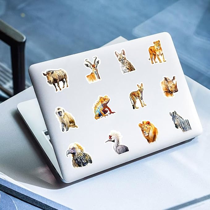 200 pcs cute animal stickers bulk for kids,girls,boys,teens adults.waterproof vinyl kawaii sticker pack for water bottle laptop, phone.teacher reward kids stickers in wild/farm/dinosaurs/fish