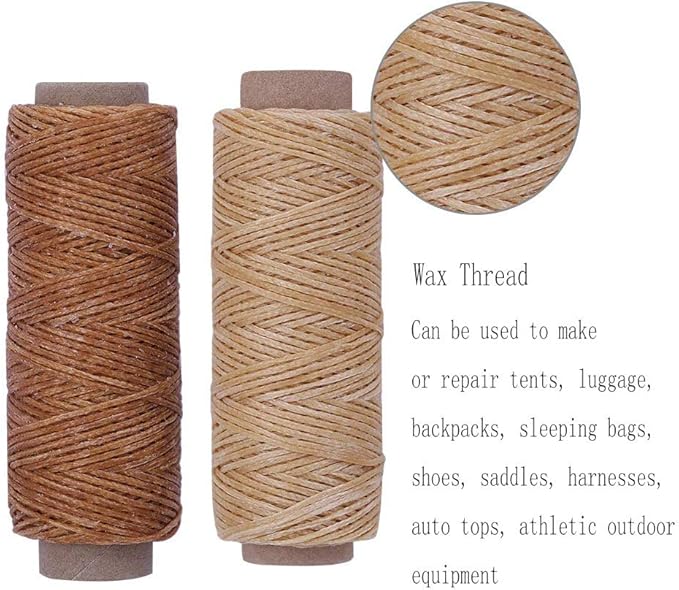 BUTUZE 660 Yards Leather Sewing Waxed Thread - 150D 55Yards Per Spool Stitching Thread for Craft DIY, Bookbinding, Shoe Repairing, Leather Sewing