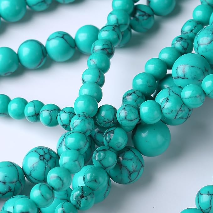 90PCS 4MM Turquoise Stone Bead Gemstone Round Crystal Jewelry Making DIY Bracelet Necklace Jewelry Making