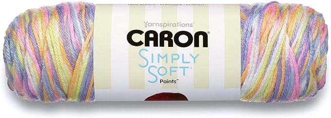 Caron Simply Soft Paints Yarn (4) Medium Worsted Gauge 100% Acrylic - 5oz - Brights - Machine Wash & Dry