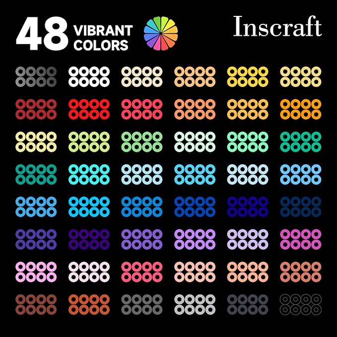 inscraft 28,000 mini fuse beads, 2.6mm 48 colors melty beads with 7 pegboards 15 ironing sheets 2 tweezers 2 ironing papers & 6 chain accessories