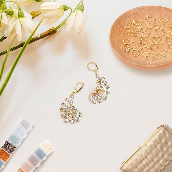 yaugkh 18k gold filled dangle ear wires hypoallergenic tarnish resistant leverback french findings for jewelry making