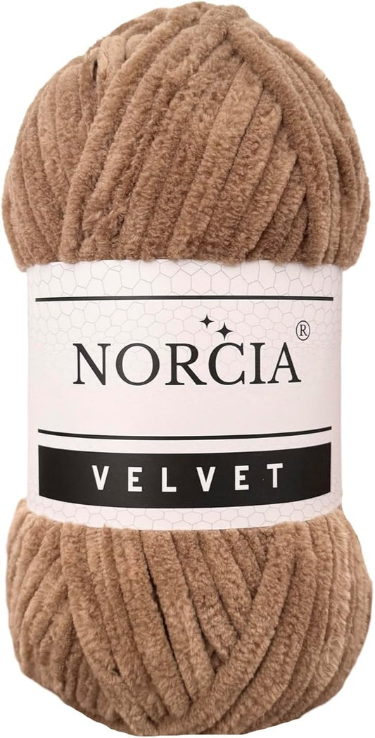 Soft Velvet Yarn Chenille for Crocheting Super Bulky 100g (74.3 yds) Baby Blanket Yarn for Knitting Amigurumi