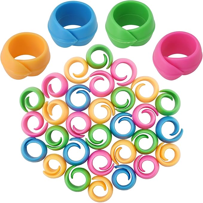BDS-HOME 100Pcs Thread Spool Savers Spool Covers&Huggers Embroidery Floss Silicone Organization Prevent Thread Tails from Unwinding, No Loose Ends for Sewing Thread Spools, 4 Bright Colors, mulitple