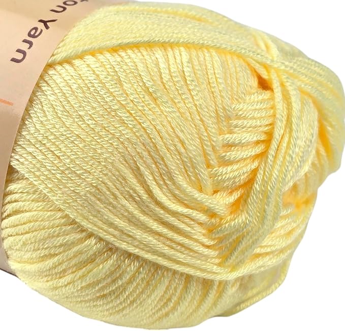 10-Pack of Yonkey Monkey 500 Grams Yarn - 70% Rayon derived from Bamboo, 30% Cotton - Imported - Milk Yellow 9009
