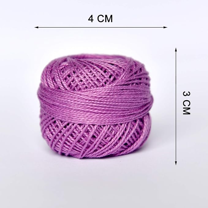 Crochet Thread 10 Balls Cardinal Size 8 for Crochet Hardanger Cross Stitch Needlepoint Hand Embroidery (Purple Series)