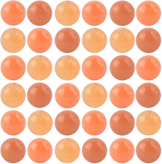 Natural Stone Beads 100pcs Round Genuine Real Stone Beading Loose Gemstones Hole Size 1mm DIY Smooth Bead for Bracelet Necklace Earrings Jewelry Making (Red Aventurine, 8mm)