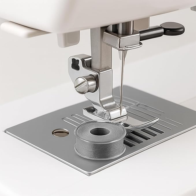 Mandala Crafts 144 Medium Gray SA156 Prewound Bobbins for Singer Sewing Machine -15J SA156 Prefilled Bobbin Thread for Brother Sewing Machine and Embroidery