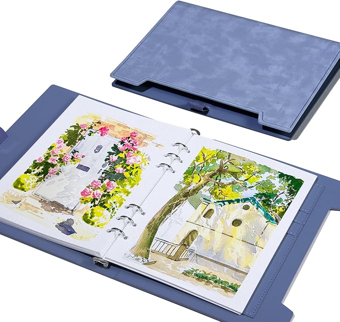 Lightwish Watercolor Sketchbook,100% Cotton Acid Free Watercolor Journal,300gsm/140lb Cold Press Watercolor Paper for Artists,Adults,Students,20 Sheets,9.25 * 6.3 Inches