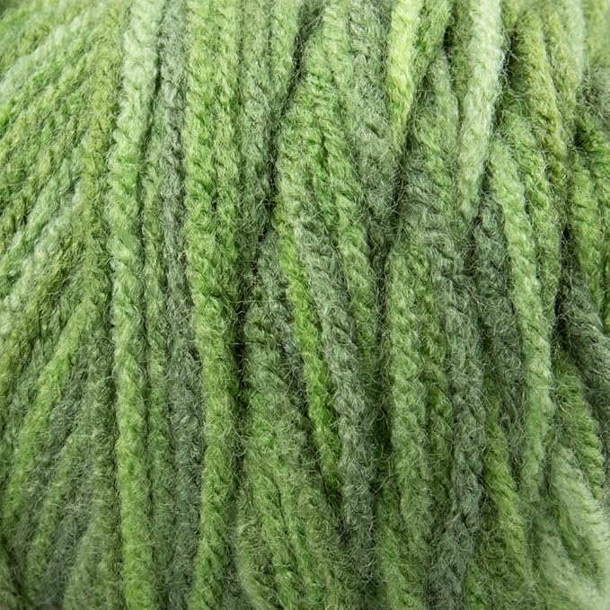 Craft County Size 4 (Medium) 100% Acrylic Fiber Yarn – Variety of Color and Pattern Options – Great for Crochet, Knitting, and Weaving (Green Tones)