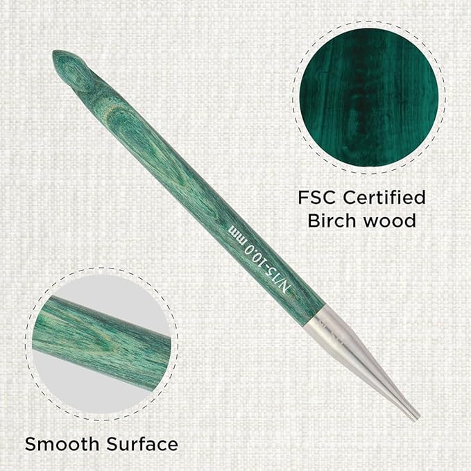 KnitPro Dreamz Afghan/Tunisian Crochet Hook | US Size N (10mm)