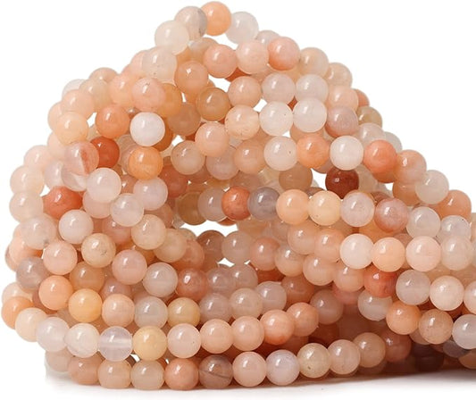 cheavian 60pcs 6mm natural pink aventurine round loose beads for jewelry making diy bracelet necklace materials 1 strand 15"