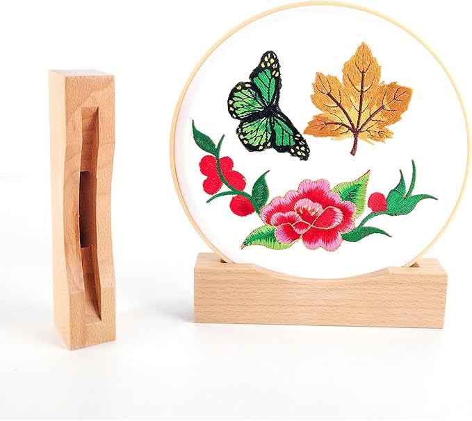 embroidery frames for display 3pack embroidery hoop display stand 2 tier groove design cross stitch hoop frame stand，embroidery stand embroidery kit (suitable 7-10in frame)
