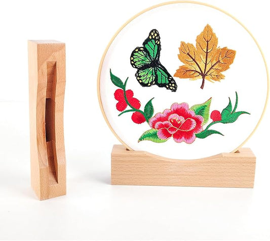 embroidery frames for display 3pack embroidery hoop display stand 2 tier groove design cross stitch hoop frame stand，embroidery stand embroidery kit (suitable 7-10in frame)