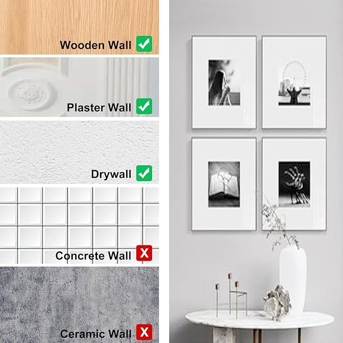 Picture Hanging Kit, 330pcs Picture Hangers, Wall Hangers, Nails for Hanging Pictures, Wall Hanging Kit, Hanging Wire, Screw Eyes, D Ring and Picture Hanging Tool for Frame Canvas Mounting