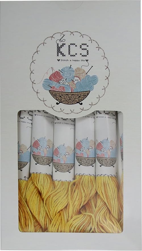 KCS Big skeins of 25 Meters Size 25 Color Variegated Cross Stitch Stranded Threads,6 skeins,4075