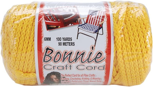 Bonnie Macrame Craft Cord 6mmX100yd - Sunshine Yellow