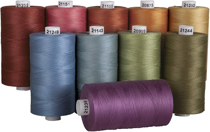 connecting threads 100% cotton thread sets - 1200 yard spools (set of 10 - country garden)