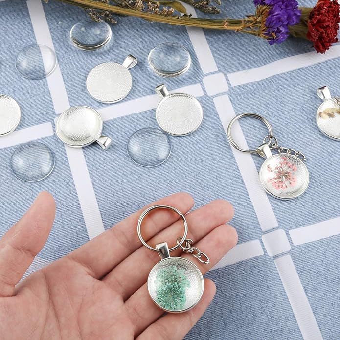 DAHI Bezel Pendant Trays for Jewelry Making DIY Round Pendant Tray Charm Bezel Blanks Setting Cabochon Blank Base for DIY Jewelry Findings Making,Crafting Photo,Necklace,Pendant Making Visit the Oubaka Store