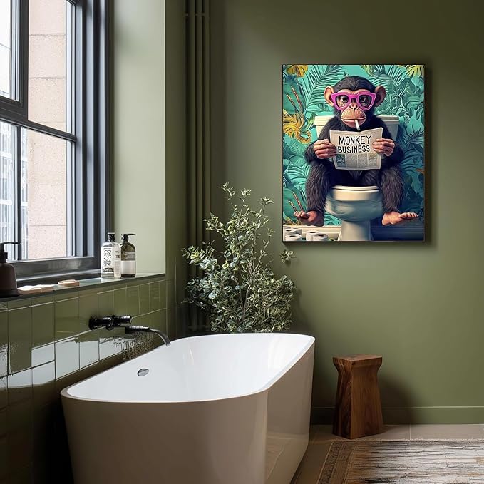 ARPADAMO Diamond Art Kits for Adults,5D Funny Diamond Painting DIY Monkey Diamond Art Diamond Painting Kits for Adult,Round Full Drill Diamonds, Diamond Art Kits for Home Decor-12x16inch