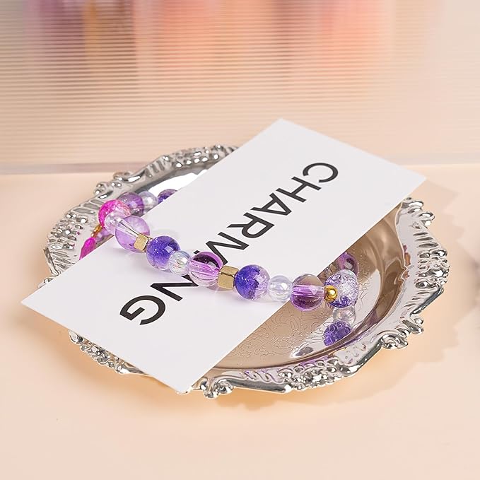 XSEINO About 3800PCS 8mm Glass Beads Bracelet Making Set, 208 Assorted Colors Crystal Glass Beads for Making and DIY Crafts