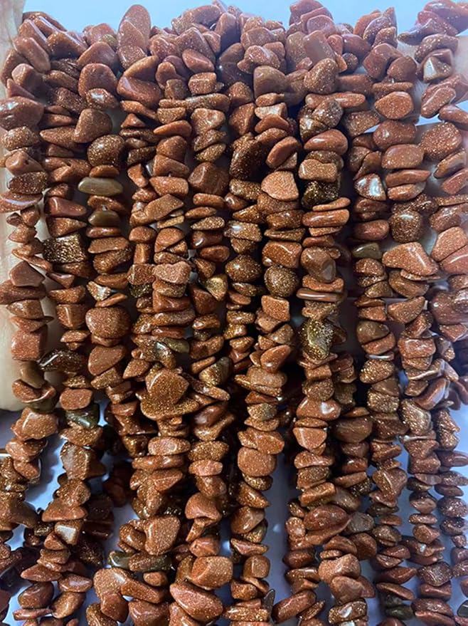 7-8mm Natural Gold Sandstone Gemstone Chips Beads Healing Crystals Waist Bracelets Necklace Kit Irregular Stone DIY Crafts Design Jewelry Making