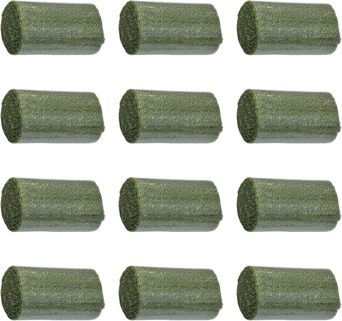 Yglnden 12 Rolls Latch Hook Kit Colorful Yarn Bundles Cut Rug DIY Latch Hook Yarn for Handmake Craft Sewing Knitting for Adults (Green #44)