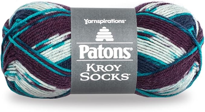 Patons Kroy Socks Yarn - (1) Gauge - 1.75 oz - Blue Raspberry Blue Raspberry -