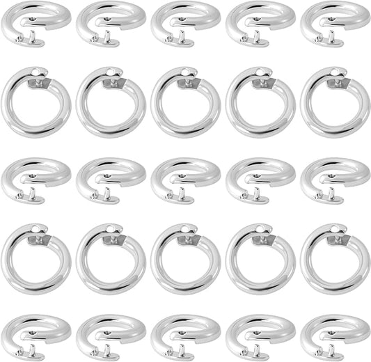 25 Pcs Silver Jump Ring for Jewelry Making, OD 7.5mm ID 4.8mm Locking Jump Rings, Jump Rings for Charms, Necklace, Pendants, Bracelet, Keychain, Jewelry Making (Silver)