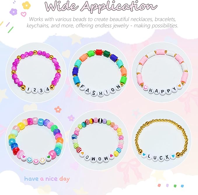 Amaney 1600pcs Acrylic Alpabet Letter Beads,31 Styles,Heart,Number,Star and Smiley Beads,4x7mm for Jewelry Making Bracelets Necklaces Key Chains