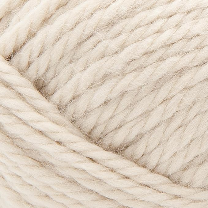 Lion Brand Yarn, Re-Spun Thick & Quick Super Bulky Yarn for Knitting, Crochet, and Crafts, Whipped Cream, 3 Pack, Soft Fiber for Chunky Blankets, Bulky Throws, and Cozy Sweaters